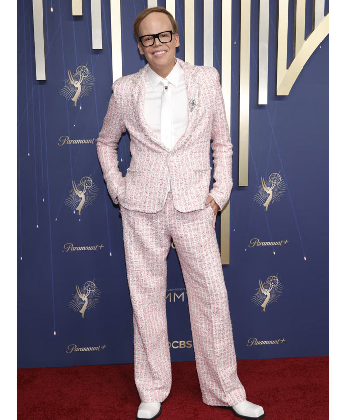 Emmy Awards Jeff Hiller Pink Suit