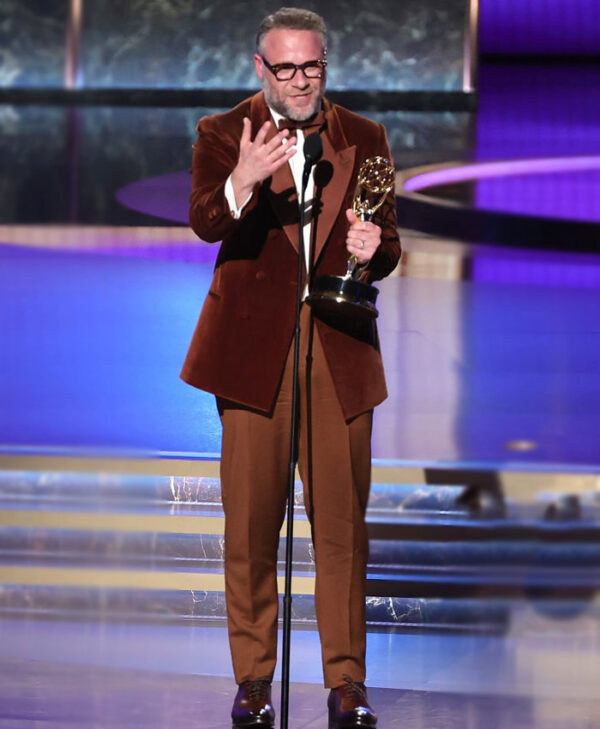 Emmy Awards Seth Rogen Brown Suit