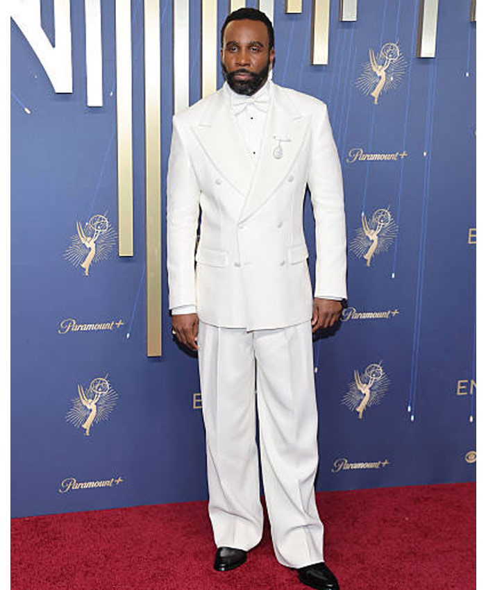 Emmy Awards Tramell Tillman White Suit Oskar Jacket