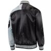 Las Vegas Raiders Endzone Black and Gray Satin Jacket