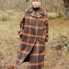 Evermore Plaid Wool Trench Coat