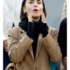 Lily Collins French Open 2025 Beige Blazer