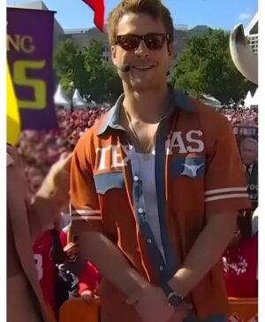 Glen Powell Kristin Juszczyk Texas Longhorns Shirt