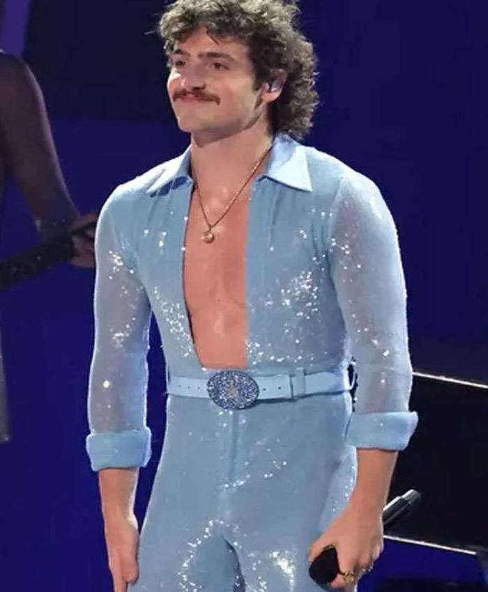 Grammys Benson Boone Blue Sequin Jumpsuit