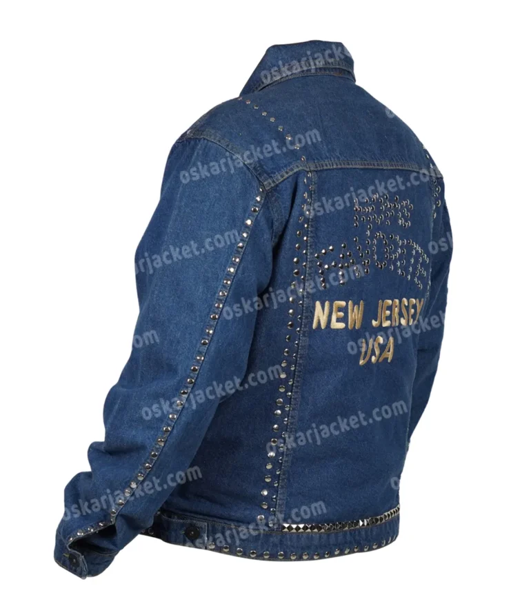 Greetings Tour Joe Jonas Mom’s Favorite New Jersey USA Denim Studded Jacket
