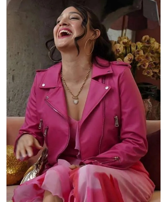 Platonic 2025 Gupse Özay Pink Leather Jacket