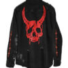 Halloween Gothic Demon Hunter Skull Black Jacket