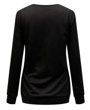 Happy Halloween Trick and Treat Pumpkin Printed Black Sweatshirt