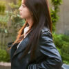 Head Over Heels Series Cho Yi-hyun Black Leather Biker Jacket