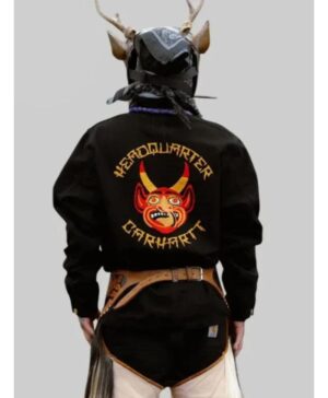 Shop Headquarter x Carhartt Brown and Black Cotton Jacket