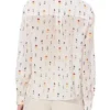 Katie Logan TV Series Bold and the Beautiful Heather Tom Silk Whtie Printed Blouse