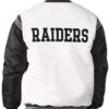 Historic Renegade Las Vegas Raiders Satin WhiteBlack Jacket