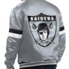 LA Raiders Gridiron Classics Home Game Silver Jacket