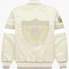Pearl Las Vegas Raiders Home Game Full-Snap Satin Varsity Jacket
