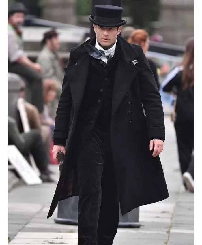 James Norton House of Guinness S01 Sean Rafferty Black Wool Trench Coat