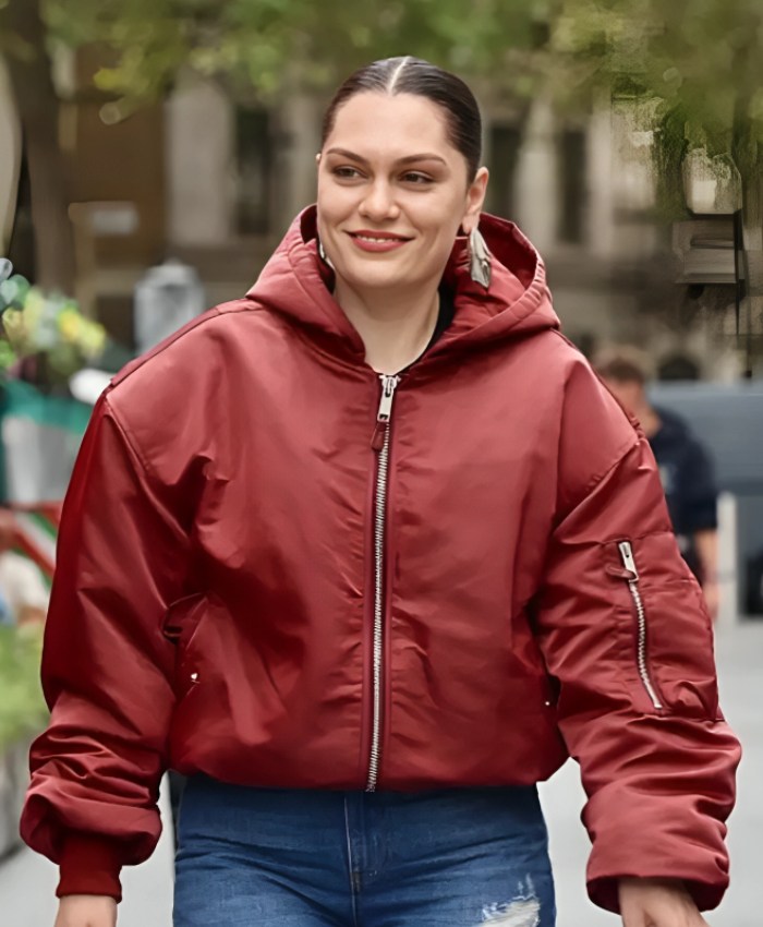 Jessie J Global Radio Studios 2025 Red Jacket