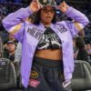 Jordan Chiles Golden State Valkyries Purple Bomber Jacket