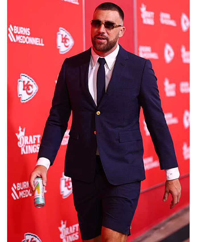Kansas City 2025 Travis Kelce Blue Suit