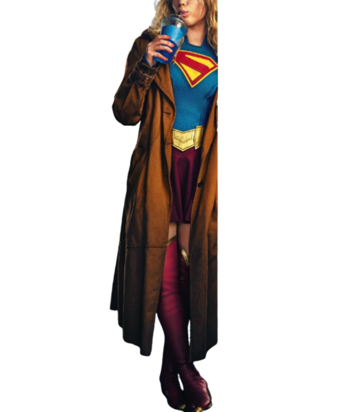 Supergirl 2026 Milly Alcock Brown Coat