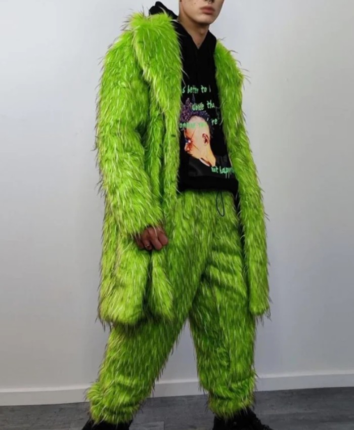 Ludoviquito P. Luche Tv series La familia P. Luche Miguel Perez Green Fur Coat