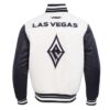EggshellBlack Retro Las Vegas Aces Classics Rib Varsity Jacket
