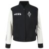 Las Vegas Aces Classic Essentials Varsity Black and White Jacket
