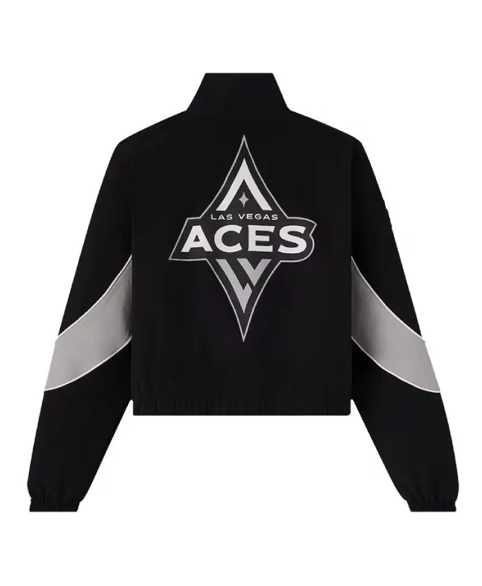 Alternative view of OVO Las Vegas Aces Black/Silver Track Jacket