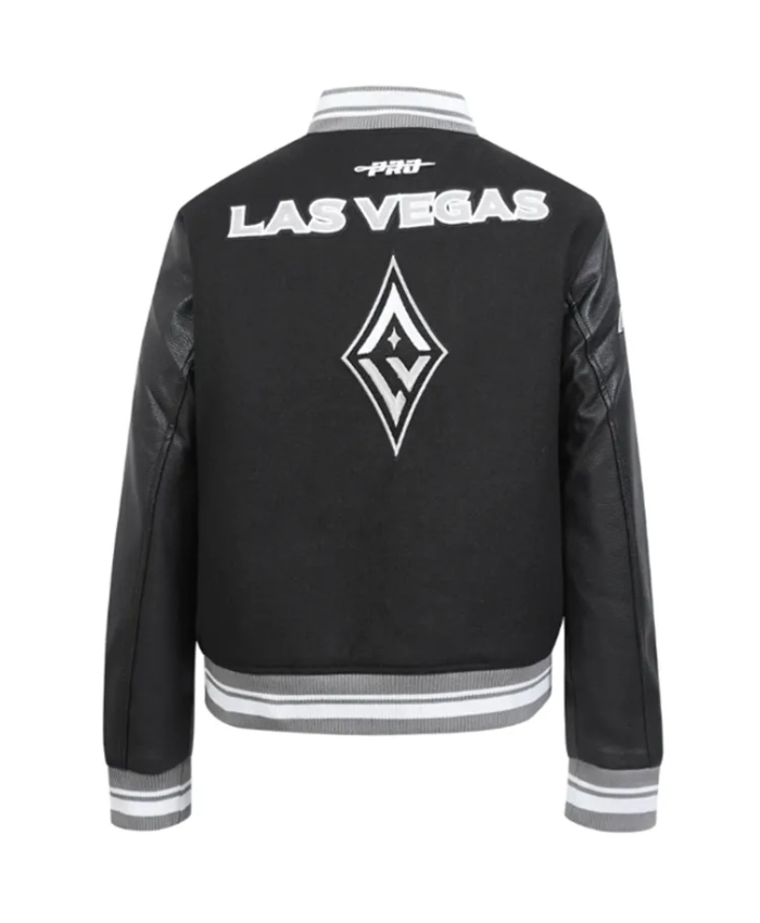 Retro Las Vegas Aces Classics Rib Varsity Jacket