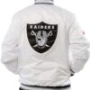 A Stars White Las Vegas Raiders Full-Snap Satin Jacket