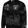 Las Vegas Raiders Exclusive Black Varsity Satin Jacket Get Now