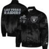 Las Vegas Raiders Exclusive Black Varsity Satin Jacket