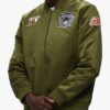 Las Vegas Raiders Bomber Green Satin Jacket