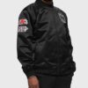 Lightweight Las Vegas Raiders Bomber Black Satin Jacket