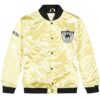 Light Gold Las Vegas Raiders Full-Snap Satin Jacket