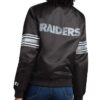 Line Up Las Vegas Raiders Black Satin Jacket