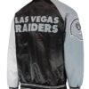 The Reliever Las Vegas Raiders Black Satin Jacket