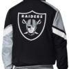 Las Vegas Raiders Strong Arm Varsity Black Full-Zip Jacket