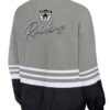 Las Vegas Raiders Throwback Windbreaker Silver and Black Full-Zip Jacket