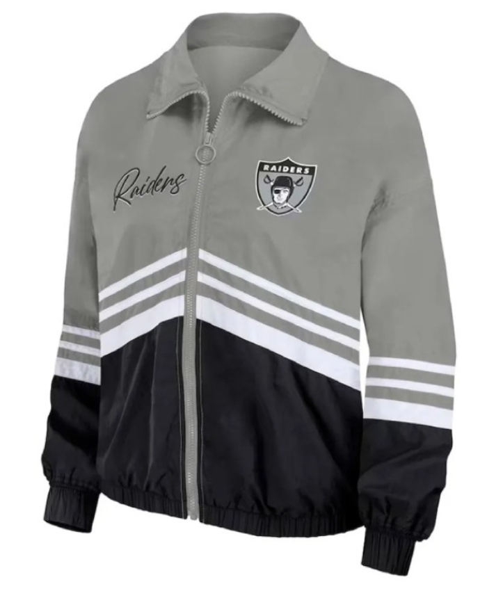 Las Vegas Raiders Throwback Windbreaker Jacket