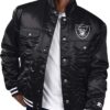 Las Vegas Raiders Silver Tab Trucker Jacket