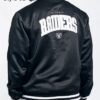Wordmark Las Vegas Raiders Satin Bomber Blue Jacket