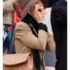 French Open Roland-Garros 2025 Lily Collins Beige Single-Breasted Blazer