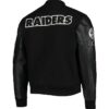 Logo Las Vegas Raiders Black Letterman Jacket