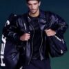 Shop Lorenzo Musetti 2025 US Open Black Leather Jacket
