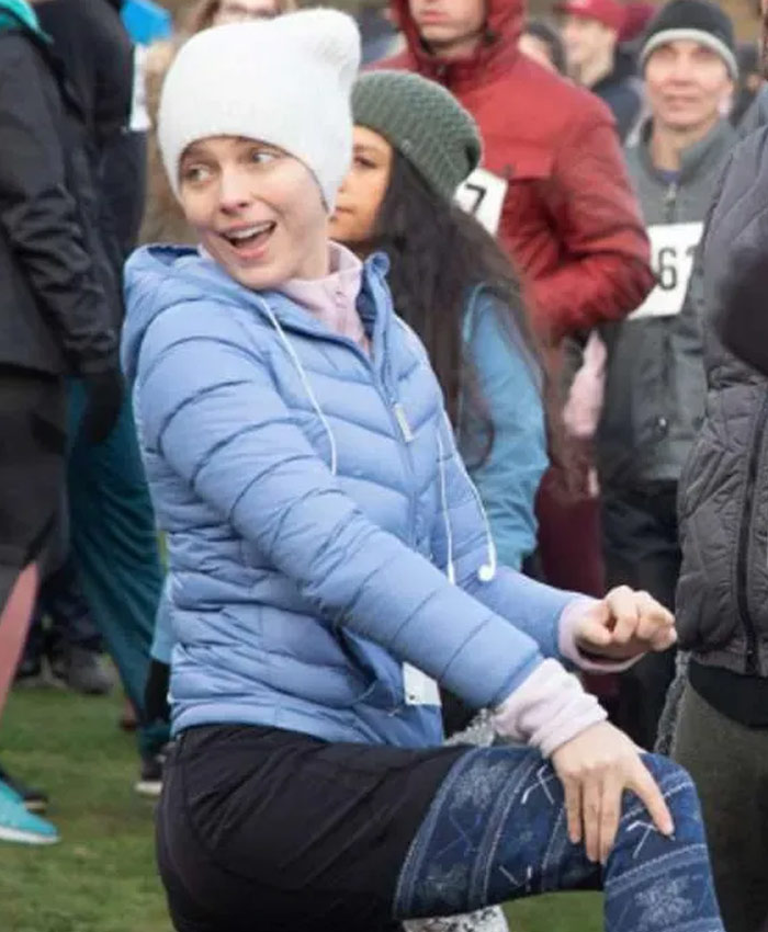 Maggie Bloom A Million Little Things Blue Puffer Jacket