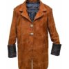 Malcolm Reynolds Firefly Brown Suede Trench Coat