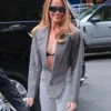 Margot Robbie NYC 2025 Cropped Blazer