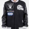 Las Vegas Raiders Mash Up Varsity Jacket Get Now