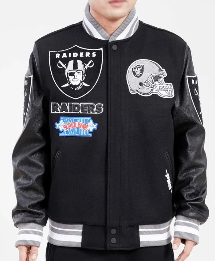 Las Vegas Raiders Mash Up Varsity Jacket Get Now