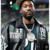 Meek Mill Eagles SBC Leather Jacket